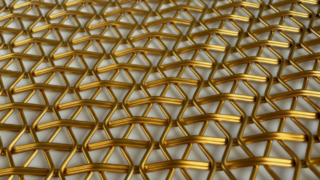 Физическое отображение металлической гофрированной проволочной сетки.