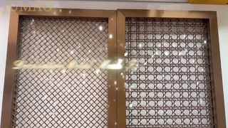 Реальное видео съемки металлической декоративной сетки