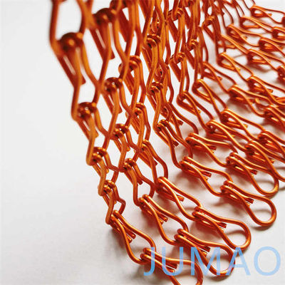 Heavy Duty Powder Coated Custom Patterned Aluminum Mesh Curtain